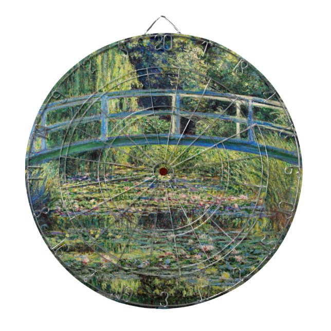 Claude Monet - Water Lily Pond & Japanesese Bridge Dart Board (Front)