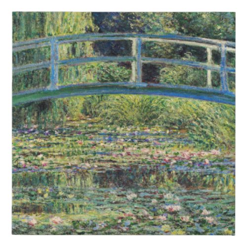 Claude Monet _ Water Lily Pond  Japanesese Bridge Faux Canvas Print