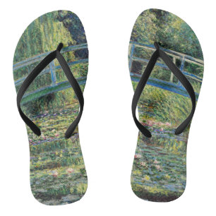 Claude Monet - Water Lily Pond & Japanesese Bridge Flip Flops