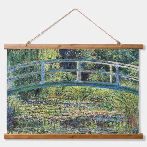 Claude Monet _ Water Lily Pond  Japanesese Bridge Hanging Tapestry