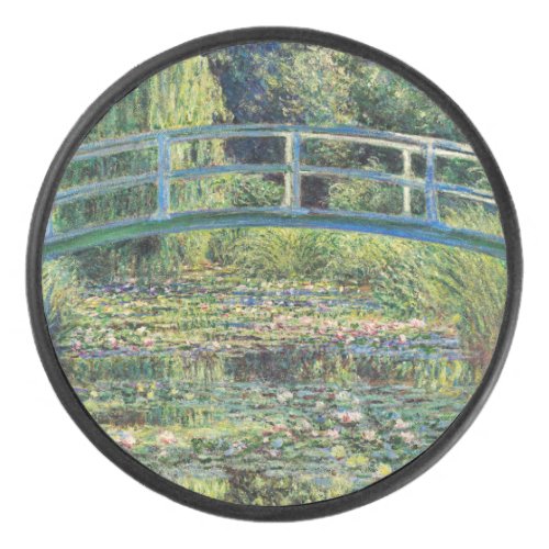 Claude Monet _ Water Lily Pond  Japanesese Bridge Hockey Puck