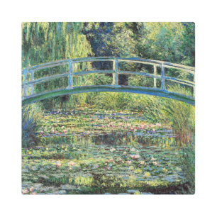 Claude Monet - Water Lily Pond & Japanesese Bridge Metal Print