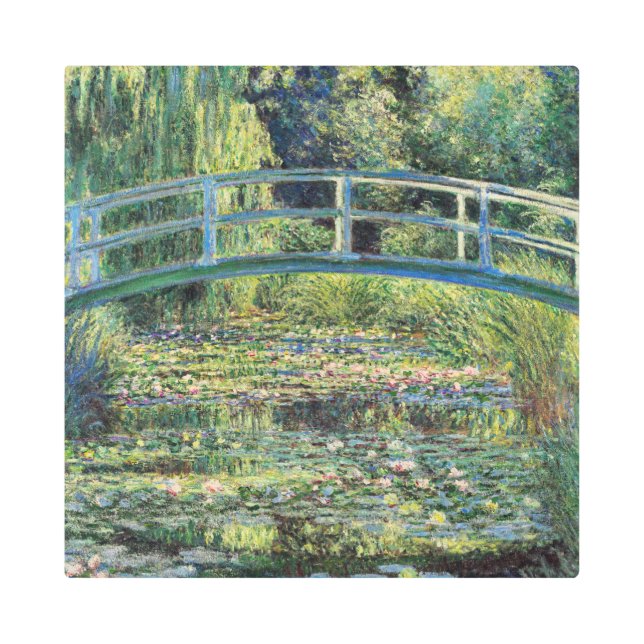 Claude Monet - Water Lily Pond & Japanesese Bridge Metal Print (Front)