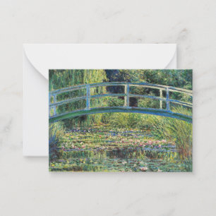 Claude Monet - Water Lily Pond & Japanesese Bridge Note Card