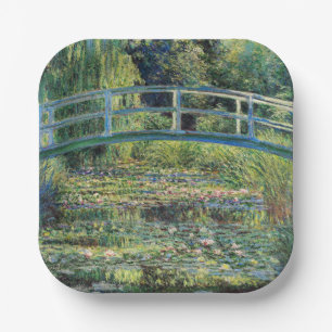 Claude Monet - Water Lily Pond & Japanesese Bridge Paper Plates