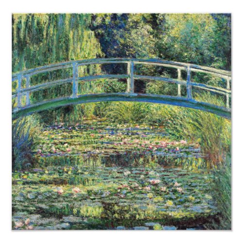 Claude Monet _ Water Lily Pond  Japanesese Bridge Photo Print