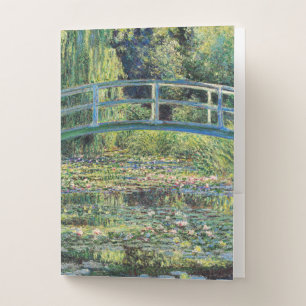 Claude Monet - Water Lily Pond & Japanesese Bridge Pocket Folder