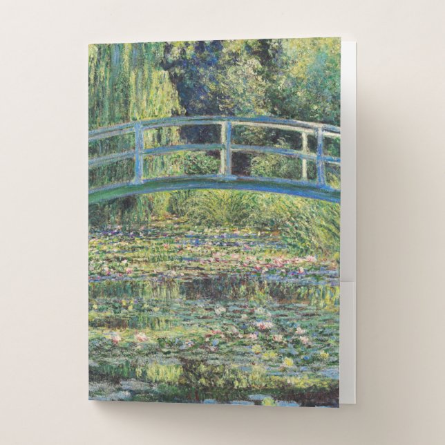 Claude Monet - Water Lily Pond & Japanesese Bridge Pocket Folder (Front)