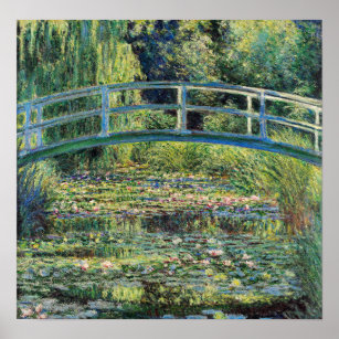 Claude Monet - Water Lily Pond & Japanesese Bridge Poster