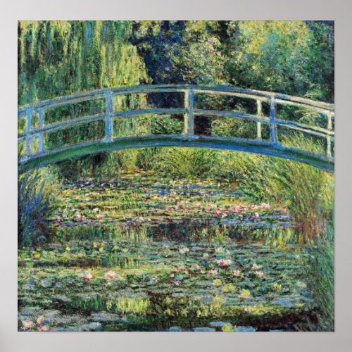 Claude Monet _ Water Lily Pond  Japanesese Bridge Poster