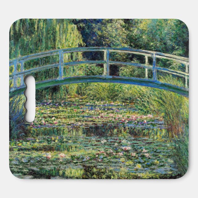 Claude Monet - Water Lily Pond & Japanesese Bridge Seat Cushion (Front Horizontal)
