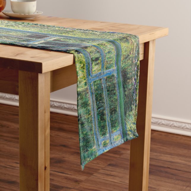 Claude Monet - Water Lily Pond & Japanesese Bridge Short Table Runner (In Situ)