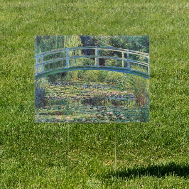 Claude Monet - Water Lily Pond & Japanesese Bridge Sign (Insitu)