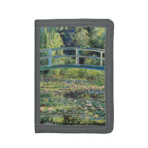 Claude Monet - Water Lily Pond & Japanesese Bridge Tri-fold Wallet