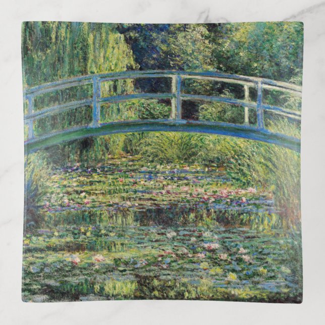 Claude Monet - Water Lily Pond & Japanesese Bridge Trinket Tray (Front)