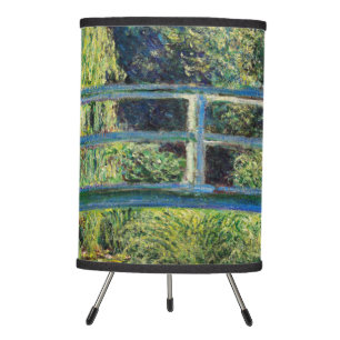 Claude Monet - Water Lily Pond & Japanesese Bridge Tripod Lamp