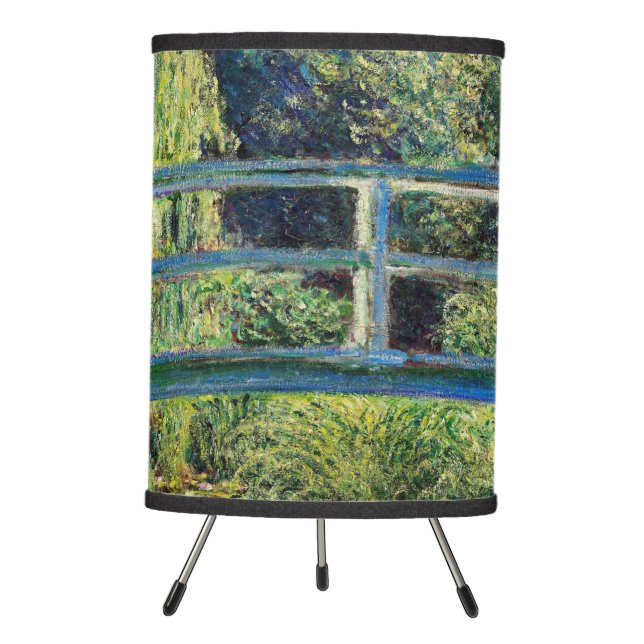 Claude Monet - Water Lily Pond & Japanesese Bridge Tripod Lamp (Front)