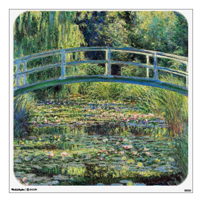 Claude Monet - Water Lily Pond & Japanesese Bridge Wall Decal (Front)