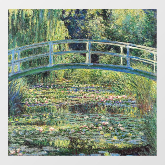 Claude Monet - Water Lily Pond & Japanesese Bridge Wall Decal (Front)