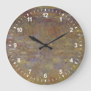 Claude Monet Water-Lily Pond Large Clock