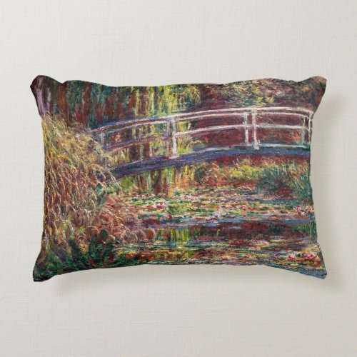 Claude Monet _ Water Lily pond Pink Harmony Accent Pillow