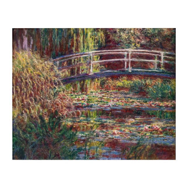 Claude Monet - Water Lily pond, Pink Harmony Acrylic Print (Front)