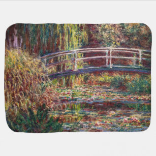 Claude Monet - Water Lily pond, Pink Harmony Baby Blanket