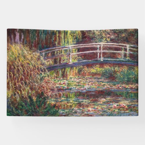 Claude Monet _ Water Lily pond Pink Harmony Banner