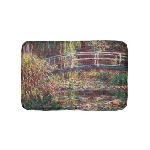 Claude Monet _ Water Lily pond Pink Harmony Bath Mat