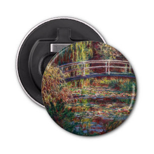 Claude Monet - Water Lily pond, Pink Harmony Bottle Opener