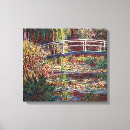 Claude Monet _ Water Lily pond Pink Harmony Canvas Print