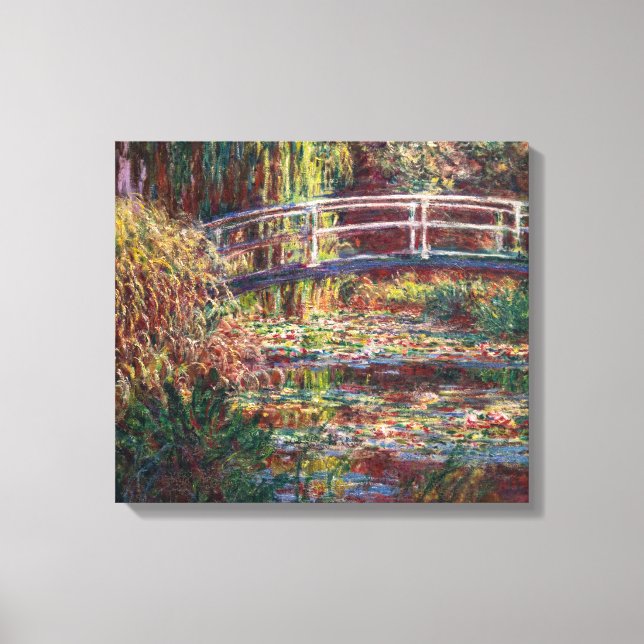 Claude Monet - Water Lily pond, Pink Harmony Canvas Print (Front)