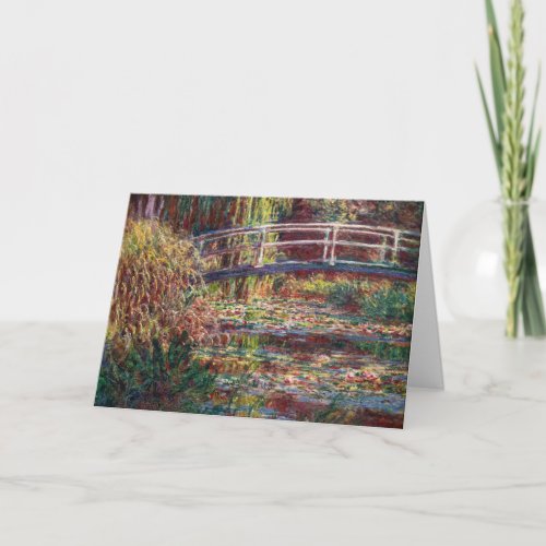 Claude Monet _ Water Lily pond Pink Harmony Card