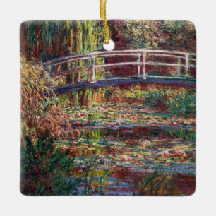 Claude Monet - Water Lily pond, Pink Harmony Ceramic Ornament
