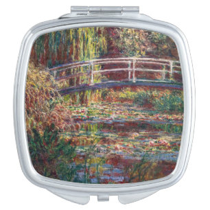 Claude Monet - Water Lily pond, Pink Harmony Compact Mirror