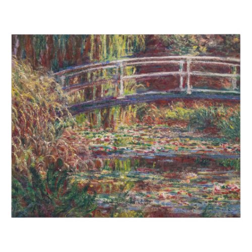 Claude Monet _ Water Lily pond Pink Harmony Faux Canvas Print