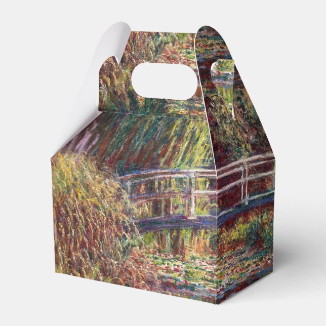 Claude Monet - Water Lily pond, Pink Harmony Favor Boxes (Front Side)
