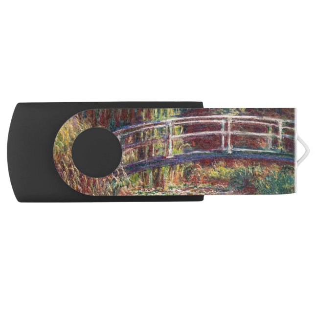 Claude Monet - Water Lily pond, Pink Harmony Flash Drive (Front)