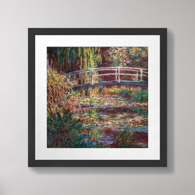 Claude Monet - Water Lily pond, Pink Harmony Framed Art (Framed Front)