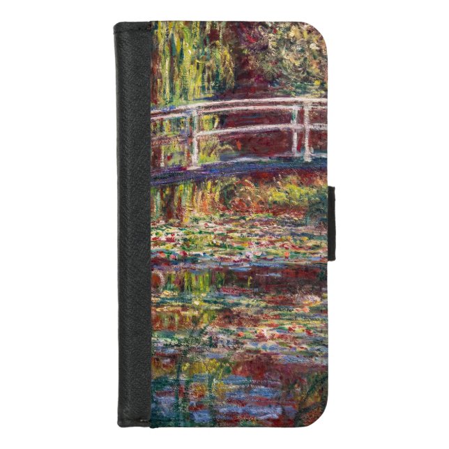 Claude Monet - Water Lily pond, Pink Harmony iPhone Wallet Case (Front)
