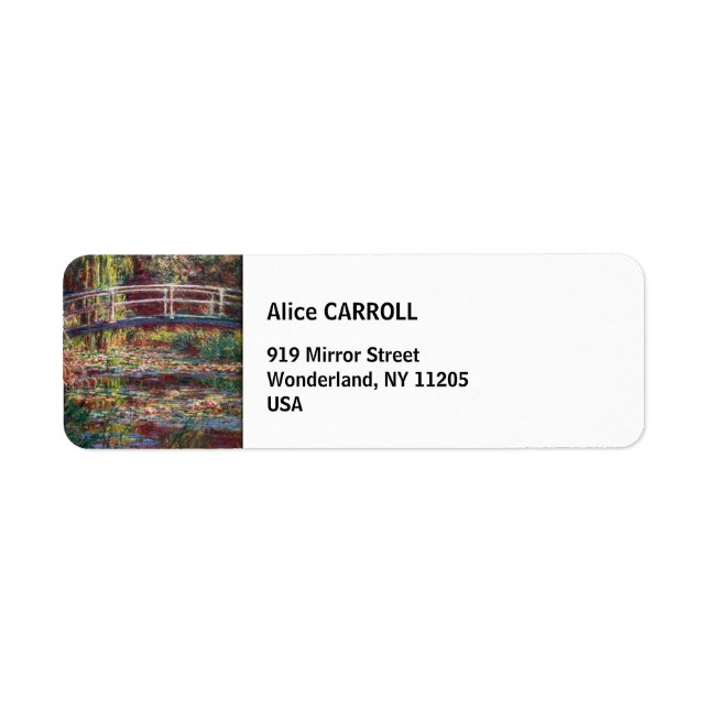 Claude Monet - Water Lily pond, Pink Harmony Label (Front)