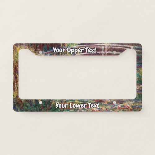 Claude Monet _ Water Lily pond Pink Harmony License Plate Frame