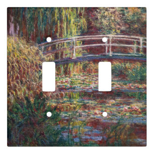 Claude Monet - Water Lily pond, Pink Harmony Light Switch Cover