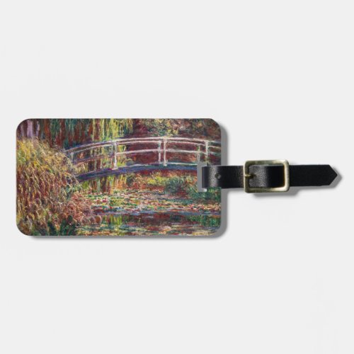 Claude Monet _ Water Lily pond Pink Harmony Luggage Tag