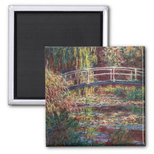 Claude Monet _ Water Lily pond Pink Harmony Magnet