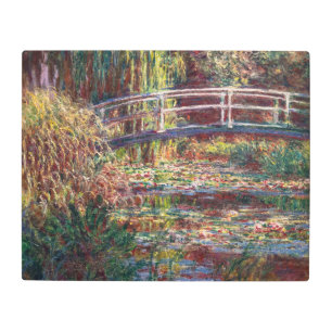Claude Monet - Water Lily pond, Pink Harmony Metal Print