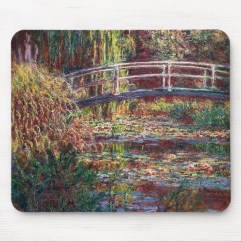 Claude Monet _ Water Lily pond Pink Harmony Mouse Pad