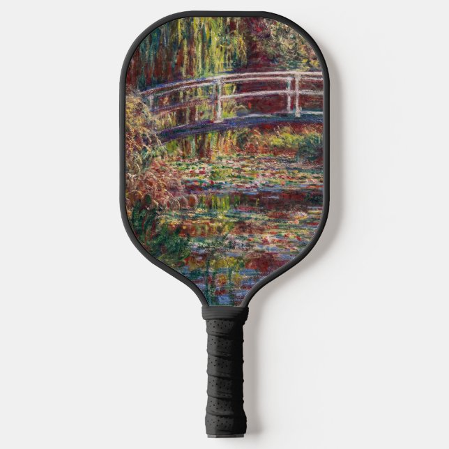 Claude Monet - Water Lily pond, Pink Harmony Pickleball Paddle (Front)