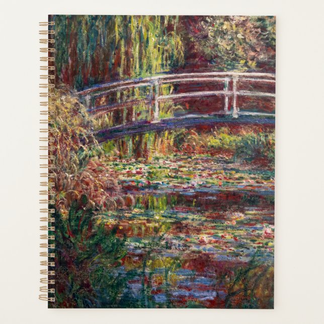 Claude Monet - Water Lily pond, Pink Harmony Planner (Front)