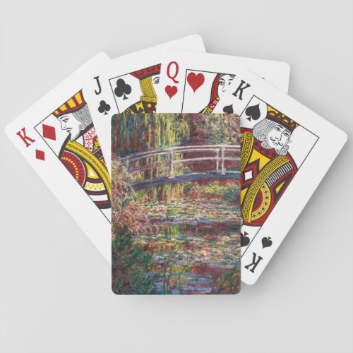 Claude Monet _ Water Lily pond Pink Harmony Playing Cards